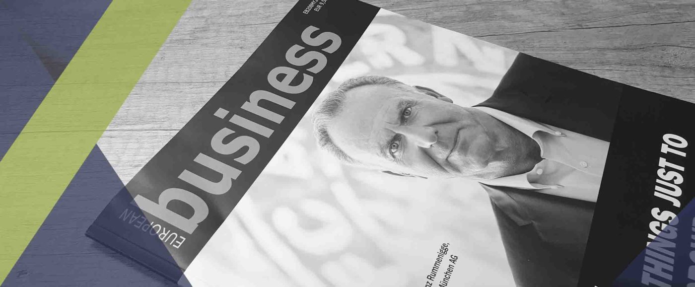 Couverture du magazine. Interview du directeur commercial SIPPRO SOlutions IP PRotection en anglais diffusée dans le magasine EUROPEAN BUSINESS sur les solutions pour un monde plus sécurisé.