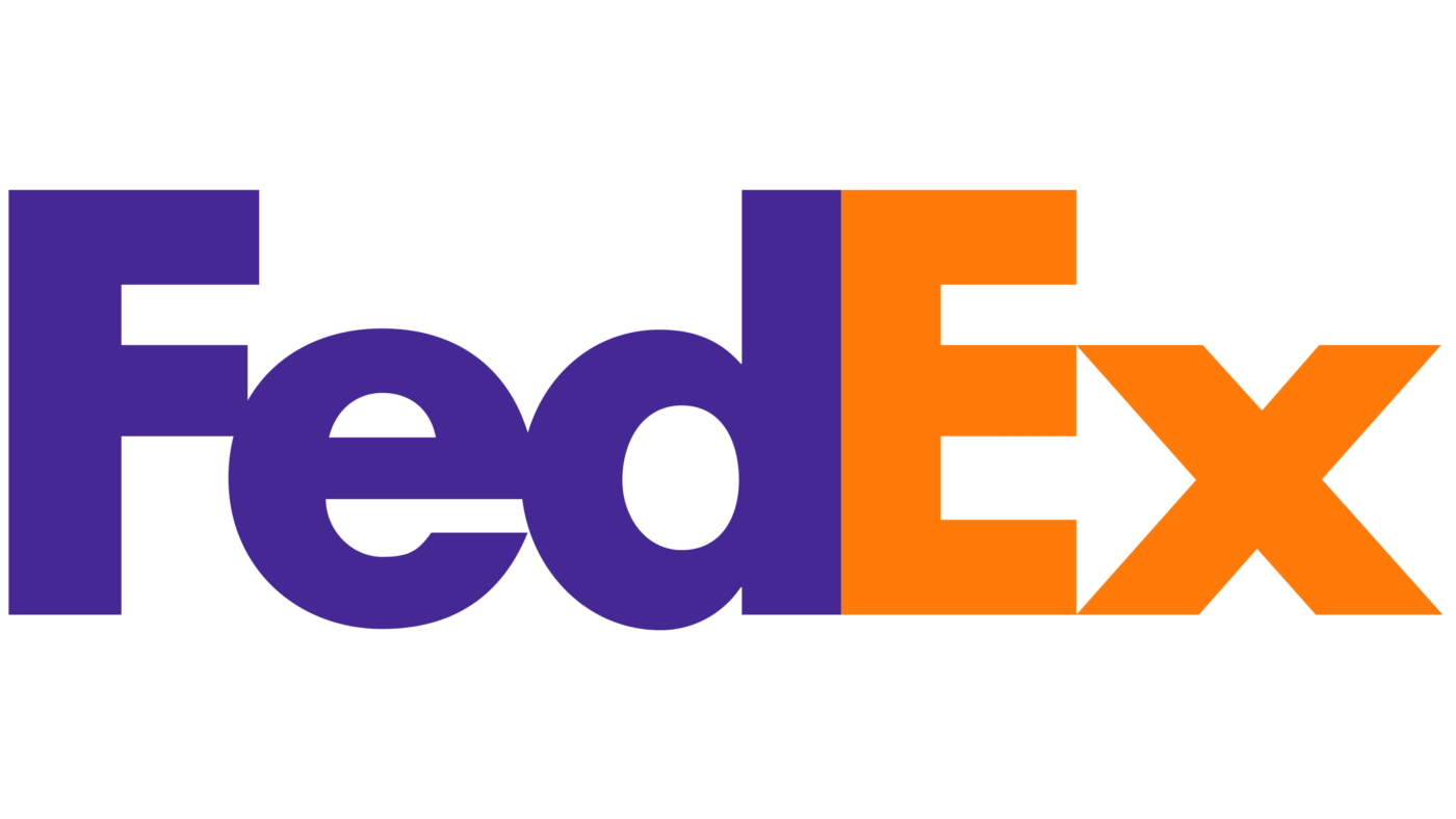 Logotype FEDEX, qui est une référence professionnelle SIPPRO Solutions IP Protection, distributeurs de solutions de sûreté et de sécurité pour les professionnels.