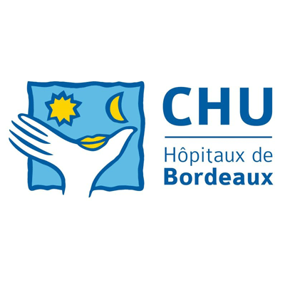 Logotype CHU de Bordeaux, qui est une référence professionnelle SIPPRO Solutions IP Protection, distributeurs de solutions de sûreté et de sécurité pour les professionnels.