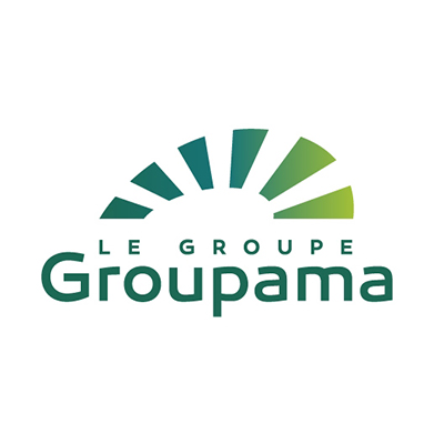 Logotype Groupama Groupe, qui est une référence professionnelle SIPPRO Solutions IP Protection, distributeurs de solutions de sûreté et de sécurité pour les professionnels.