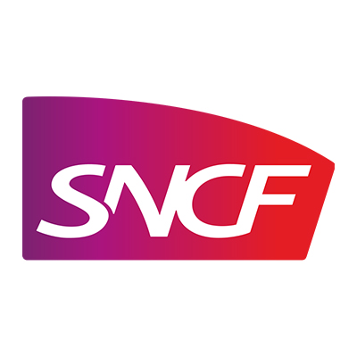 Logotype SNCF, qui est une référence professionnelle SIPPRO Solutions IP Protection, distributeurs de solutions de sûreté et de sécurité pour les professionnels.